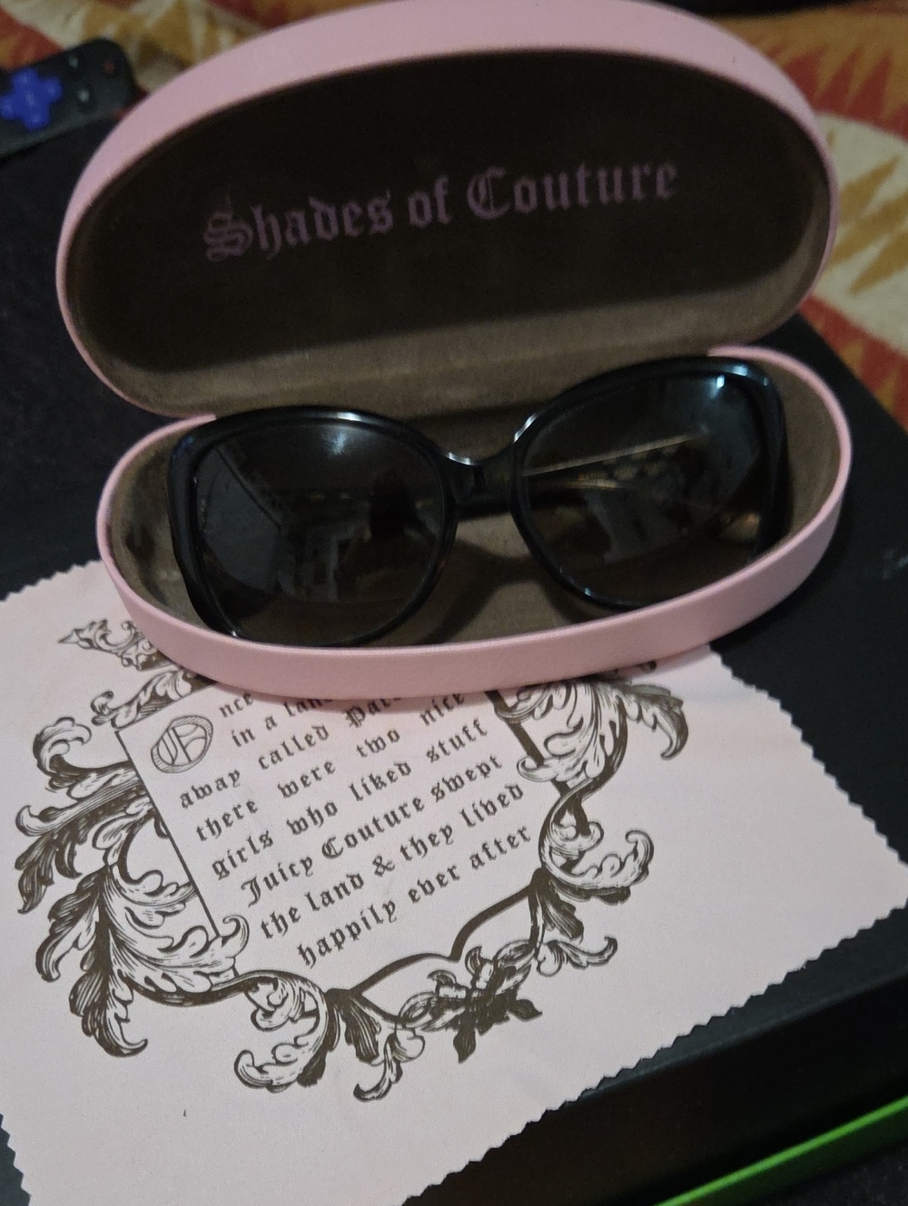 Juicy Couture Black Sunglasses with Pink Case